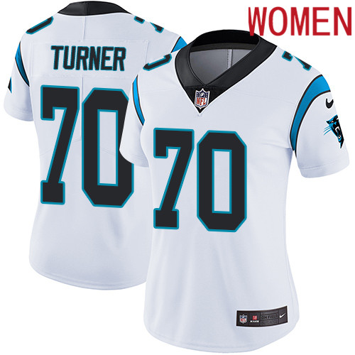 2019 Women Carolina Panthers #70 Turner white Nike Vapor Untouchable Limited NFL Jersey